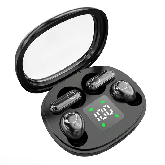 MSHUKCOE Wireless Bluetooth
Headphones, Tiny Size Invisible Earbuds, Waterproof Headsets, With Mic, Sleep and Sports Earphones Set, 2 Pairs, Mini and Short Handle Design, for Work Sport Sleeping