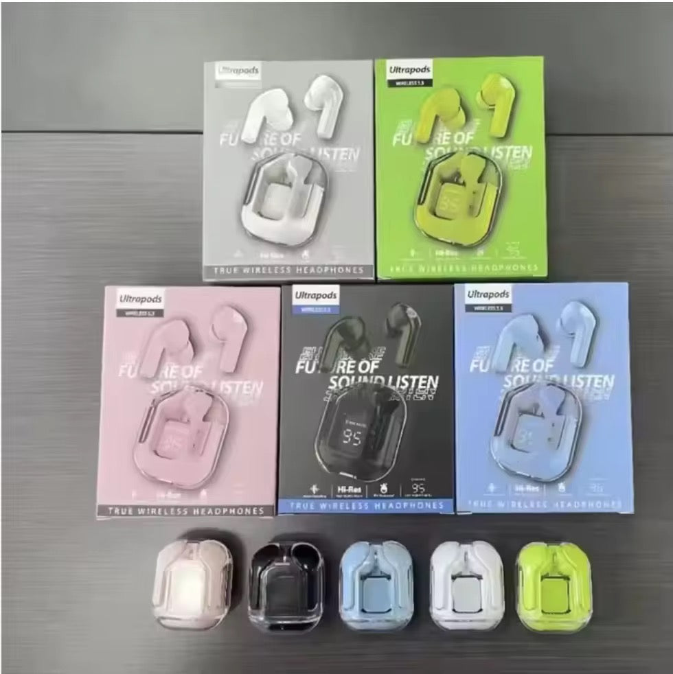 Crystal Case WireLess Air31 air 31 Clear Headphones