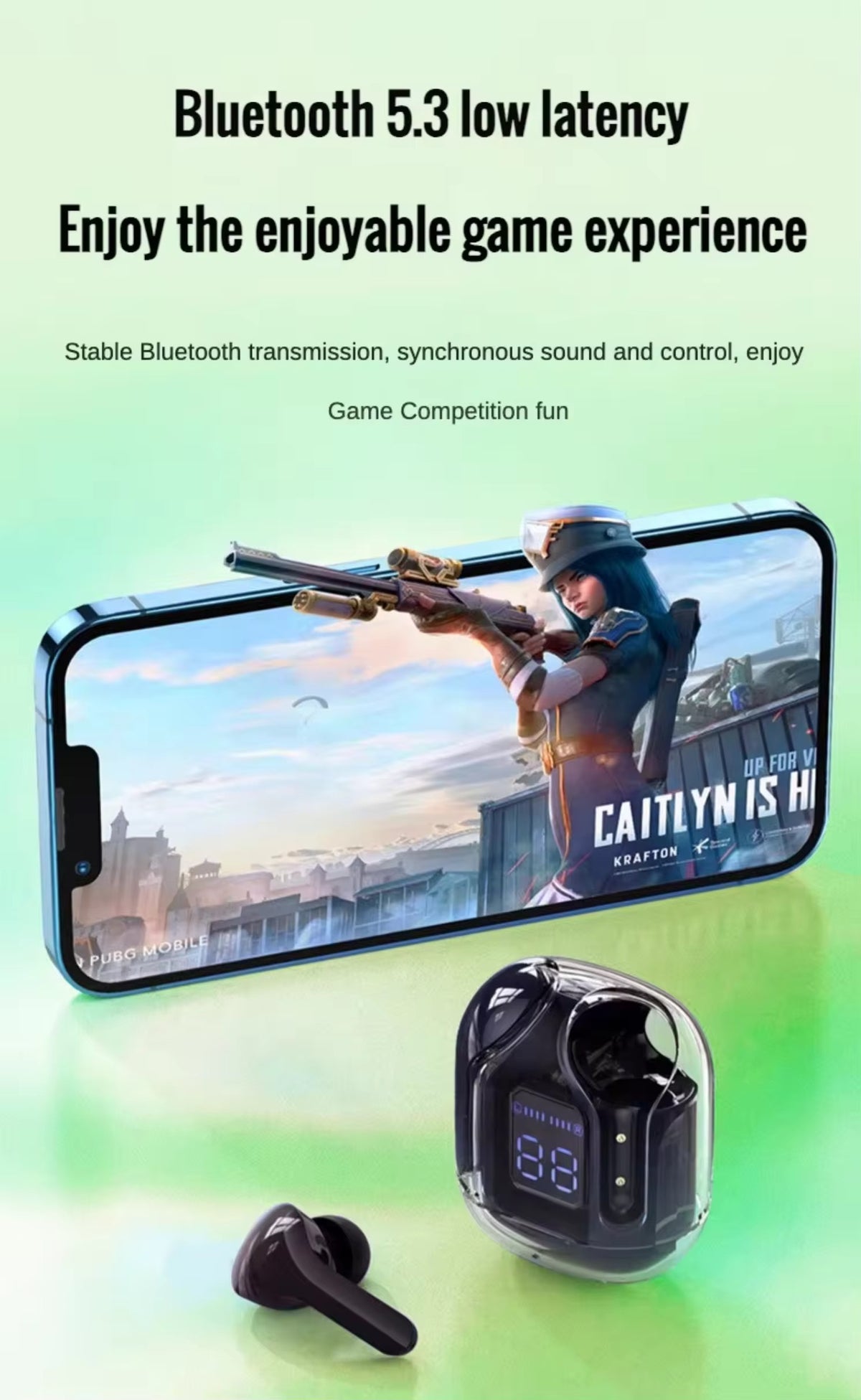 Crystal Case WireLess Air31 air 31 Clear Headphones