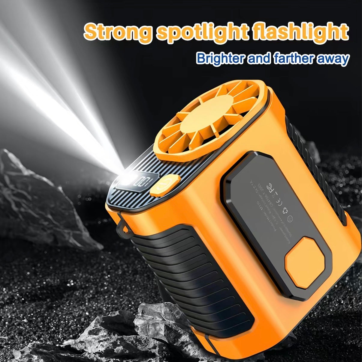 Summer Fan, Portable Waist Clip Fan, 5000 mAh Cool Clip Fan Under Shirt, Belt Fan Clip On Waist Portable Cooling Fan, with LED Light, USB Rechargeable Portable Waist Fan for Outdoor Play and Work